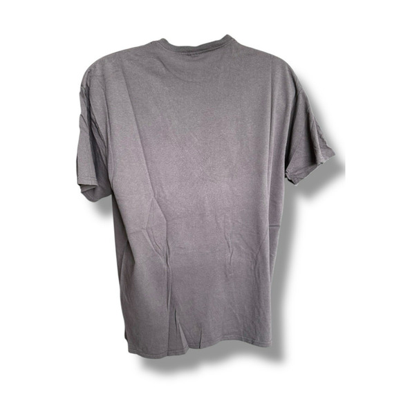 CAT Caterpillar Gray American Flag Logo Short Sleeve Graphic T-shirt Size XL - Picture 2 of 5